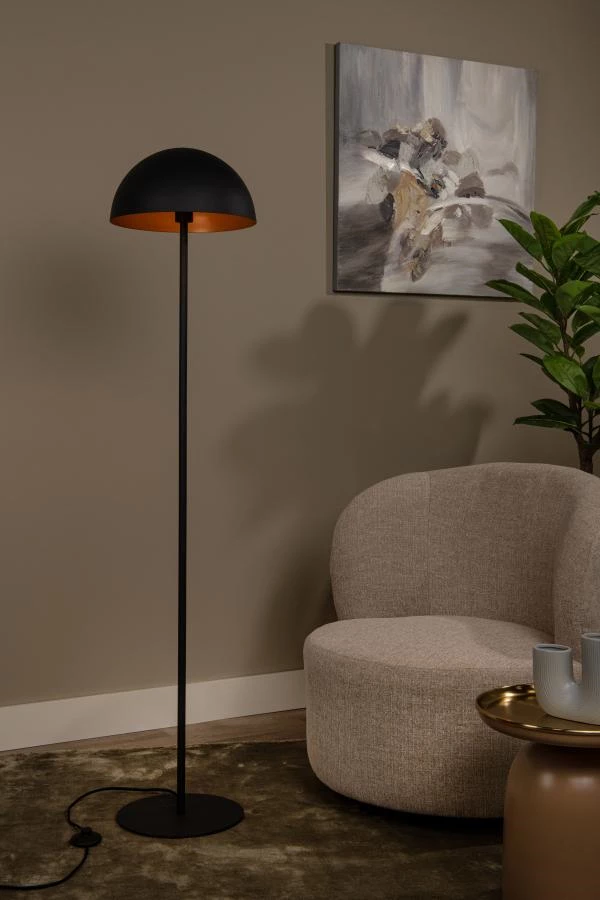 Lucide SIEMON - Lampadaire - Ø 35 cm - 1xE27 - Noir - SFEER 1